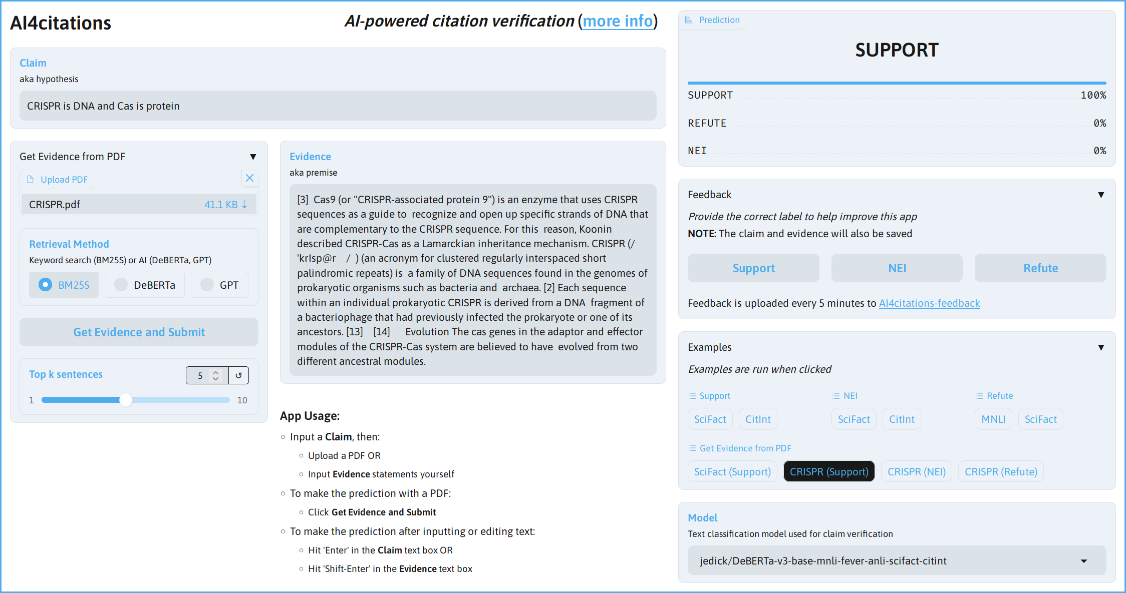 AI4citations screenshot